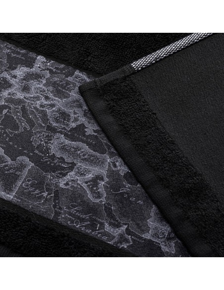 1ᴬ CLASSE SET 2 ASCIUGAMANI VISO E OSPITE IN SPUGNA 100% COTONE - GEO NIGHT