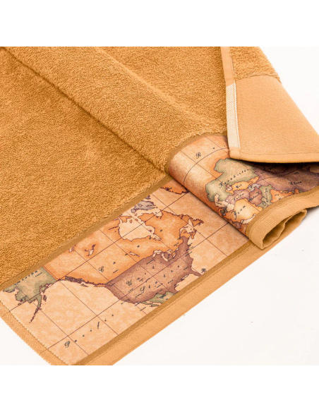 1ᴬ CLASSE SET 2 ASCIUGAMANI VISO E OSPITE IN SPUGNA 100% COTONE - GEO CLASSIC