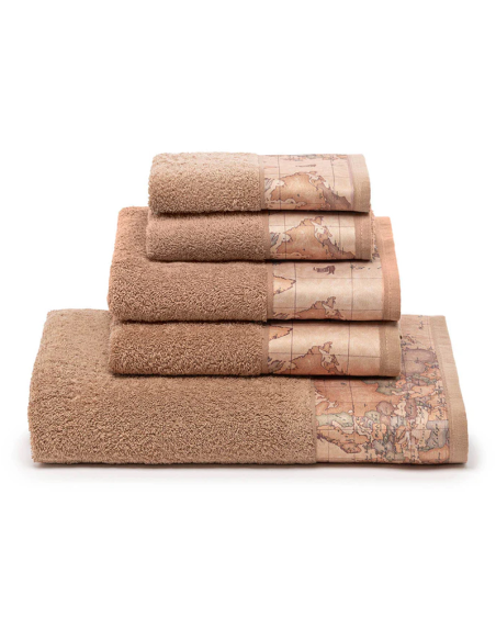 1ᴬ CLASSE COMPLETO BAGNO 5 PEZZI IN SPUGNA 100% COTONE - GEO CLASSIC