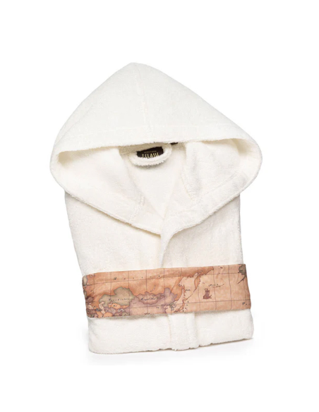 1ᴬ CLASSE ACCAPPATOIO CON CAPPUCCIO IN SPUNGA 100% COTONE - GEO CLASSIC