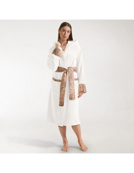 1ᴬ CLASSE ACCAPPATOIO CON CAPPUCCIO IN SPUNGA 100% COTONE - GEO CLASSIC