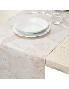 1ᴬ CLASSE RUNNER 50 X 150 CM IN 100% COTONE - GEO WHITE 2