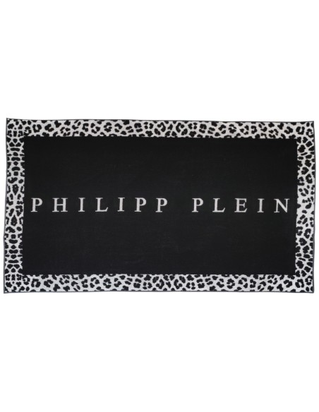 PHILIPP PLEIN TELO MARE 95 X 180 CM IN SPUGNA 100% COTONE - LEO BEACH