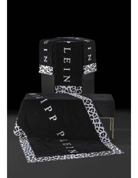 PHILIPP PLEIN TELO MARE 95 X 180 CM IN SPUGNA 100% COTONE - LEO BEACH