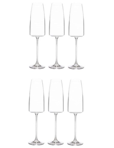 FADE SET 6 CALICI FLUTE 340 ML IN VETRO...
