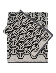 PHILIPP PLEIN SET 2 ASCIUGAMANI IN SPUGNA DI COTONE -...