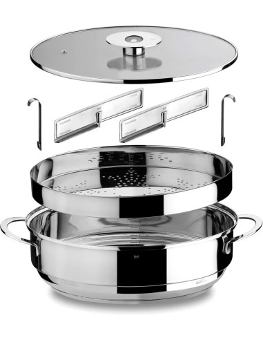MEPRA VAPORIERA 40X28X16 CM IN ACCIAIO INOX