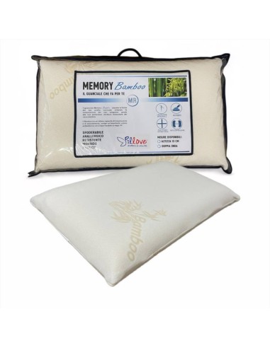 PILLOVE GUANCIALE IN MEMORY 50 X 80 CM - BAMBOO
