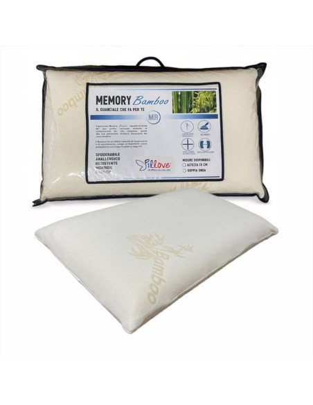 PILLOVE GUANCIALE IN MEMORY 50 X 80 CM - BAMBOO