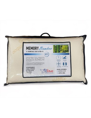 PILLOVE GUANCIALE IN MEMORY 50 X 80 CM - BAMBOO