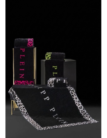 PHILIPP PLEIN TELO MARE 95 X 180 CM IN SPUGNA 100% COTONE - LEO BEACH