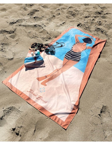 DONDI TELO MARE 100 X 180 CM IN MICROFIBRA CON POCHETTE - ALOHA