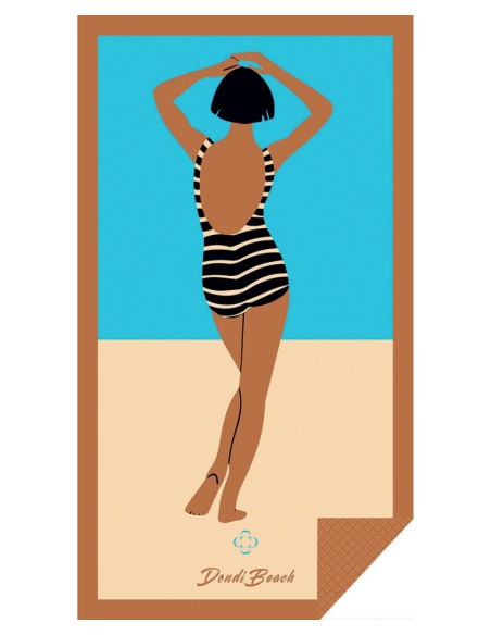 DONDI TELO MARE 100 X 180 CM IN MICROFIBRA CON POCHETTE - ALOHA