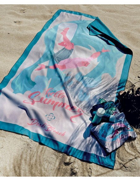 DONDI TELO MARE 100 X 180 CM IN MICROFIBRA CON POCHETTE - SURFSIDE