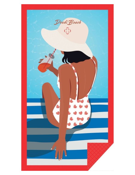 DONDI TELO MARE 100 X 180 CM IN MICROFIBRA CON POCHETTE - COPACABANA