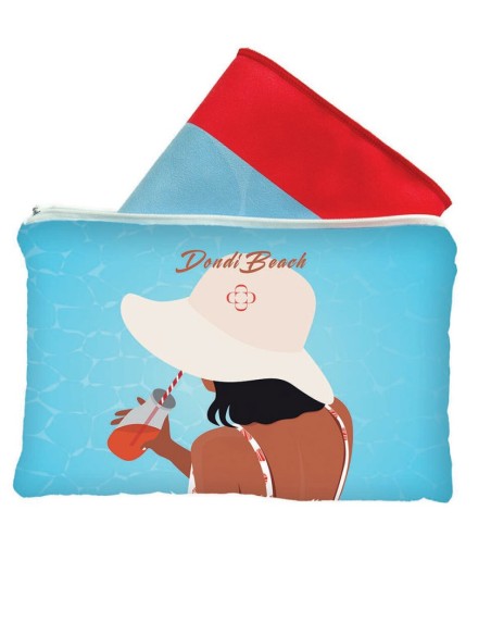DONDI TELO MARE 100 X 180 CM IN MICROFIBRA CON POCHETTE - COPACABANA