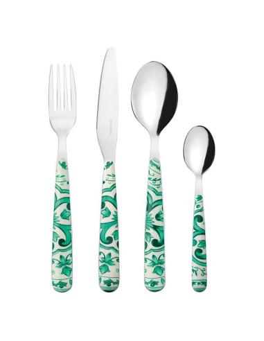 GUZZINI SERVIZIO POSATE 24 PEZZI IN ACCIAO INOX...