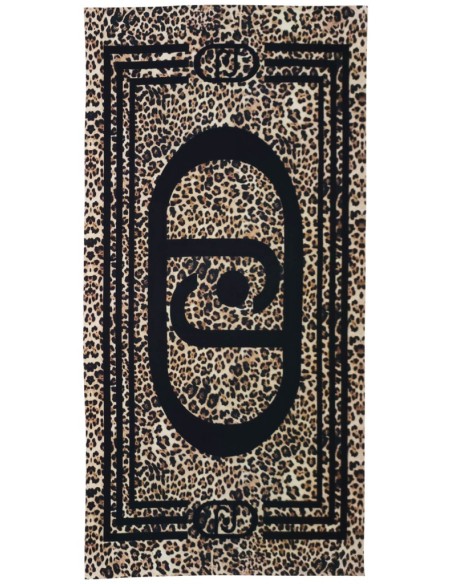 LIU JO TELO MARE 90 X 180 CM IN SPUGNA 100% COTONE - WILD MONOGRAM