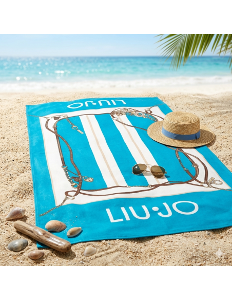 LIU JO TELO MARE 90 X 180 CM IN SPUGNA 100% COTONE - FOULARD HERITAGE