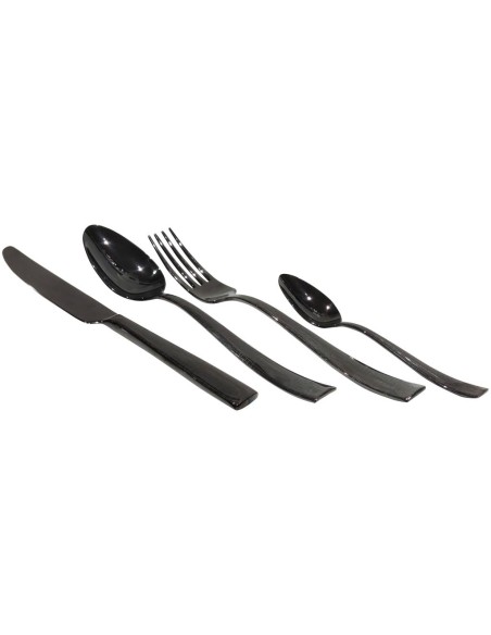 PINTINOX SERVIZIO POSATE 24 PEZZI IN ACCIAIO INOX - PALACE BLACK TXT