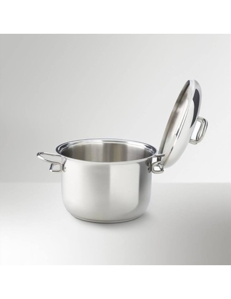 SERAFINO ZANI CASSERUOLA ALTA 2 MANIGLIE IN ACCIAIO INOX - KAREN