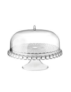 GUZZINI ALZATA TORTA Ø 36 X H28 CM CON CAMPANA - TIFFANY