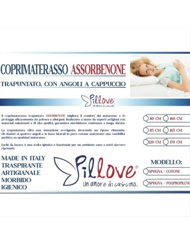 PILLOVE COPRIMATERASSO TRAPUNTATO IN SPUGNA DI...