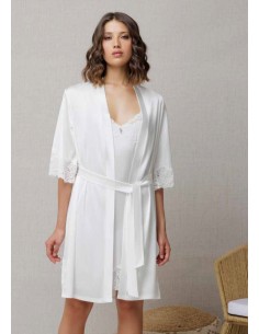 AMADINE COMPLETO LINGERI VESTAGLIA E CAMICIA DA NOTTE IN...