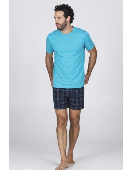 JULIPET PIGIAMA UOMO GIROCOLLO MANICA CORTA E SHORTS IN COTONE JERSEY - MANTOVA