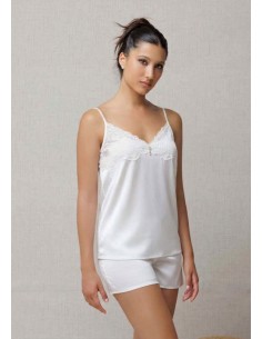 AMADINE PIGIAMA DONNA A SPALLA STRETTA E PANTALONCINO IN...