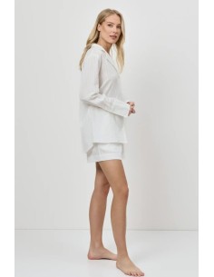 ARUELLE PIGIAMA DONNA ABBOTTONATO MANICA LUNGA E SHORTS... 2