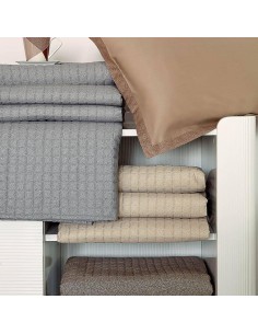BORBONESE QUILT MATRIMONIALE 270 X 270 CM IN RASO - MINIMAL