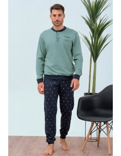 QBO PIGIAMA UOMO SERAFINO MANICA LUNGA E PANTALONE LUNGO...