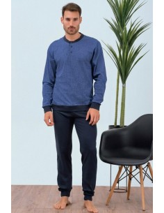 QBO PIGIAMA UOMO SERAFINO MANICA LUNGA E PANTALONE LUNGO...