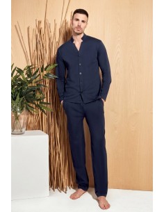 QBO PIGIAMA UOMO APERTO MANICA LUNGA E PANTALONE LUNGO...