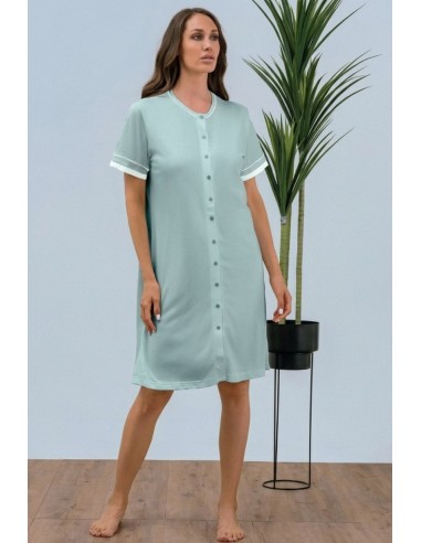 QBO CAMICIA DA NOTTE DONNA APERTA MANICA CORTA...