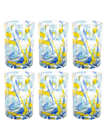 CTM SET 6 BICCHIERI ACQUA 330 ML IN PASTA DI VETRO - ISOLE