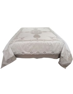 CENTRO DEL RICAMO COPRILETTO MATRIMONIALE 230 X 260 CM IN...