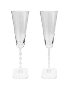 CESARE PACIOTTI SET 2 CALICI FLUTE IN CRISTALLO 20 CL -...