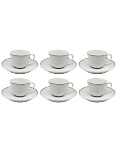 RICHARD GINORI SET 6 TAZZE DA CAFFÈ CON PIATTINO - ANTICO...