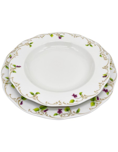 ROSENTHAL SET PIATTI 4 PEZZI IN PORCELLANA - MONBIJOU PETITTE VIOLETTE