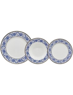 NORITAKE SERVIZIO DI PIATTI 56 PEZZI - SONNET IN BLUE
