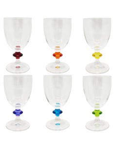 BOHEMIA SET 6 CALICI ACQUA 24 CL IN CRISTALLO - ROSY