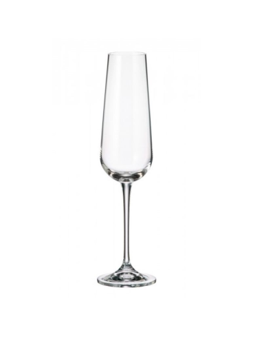 BOHEMIA SET 6 CALICI FLUTE IN CRISTALLO 220 ML...