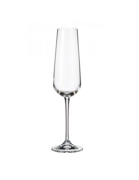 BOHEMIA SET 6 CALICI FLUTE IN CRISTALLO 220 ML - ARDEA