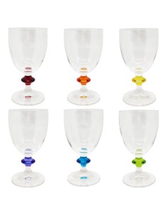 BOHEMIA SET 6 CALICI VINO 20 CL IN CRISTALLO - ROSY