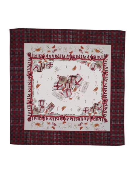 BLUMARINE COPRITAVOLA 88 X 88 CM IN PANAMA 100% COTONE - FESTA