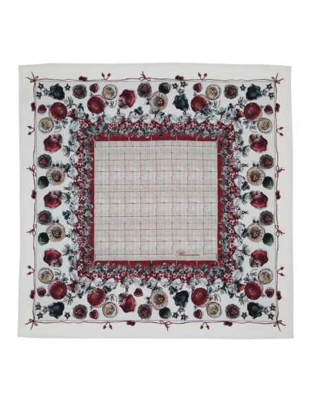 BLUMARINE COPRITAVOLA 88 X 88 CM IN PANAMA 100% COTONE - VICHY