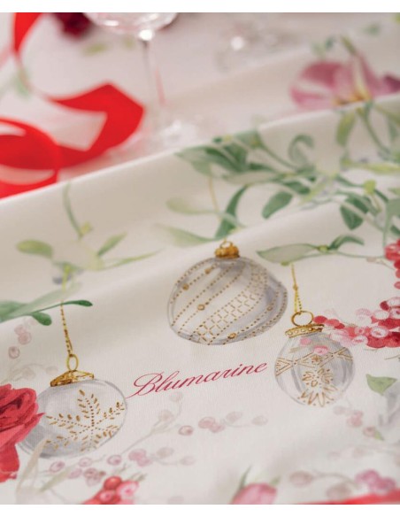 BLUMARINE RUNNER 50 X 150 CM IN PANAMA 100% COTONE - JINGLE BELLS