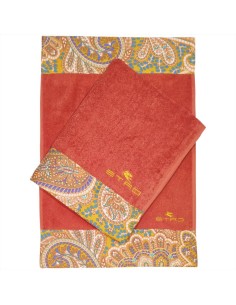 ETRO SET 2 ASCIUGAMANI VISO E OSPITE IN SPUGNA 100%...